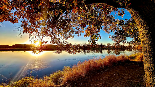 Goose Island Golden Hour Fall Sunset by Gary.Lamprecht,