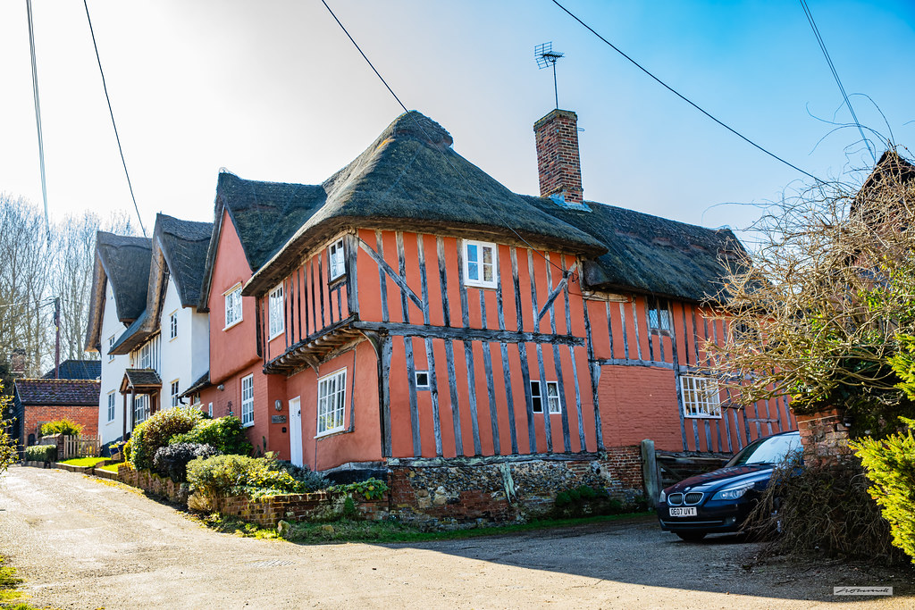 Thatched and half-timbered houses in the splendid village … | Flickr