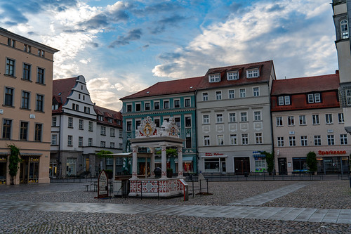 Wittenberg Marktplatz Sunset by - Ozymandias -, <a href="https://en.wikipedia.org/wiki/Wittenberg" rel="noreferrer nofollow">Wittenberg</a> (Germany