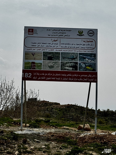 Mine warning, Kurdistan