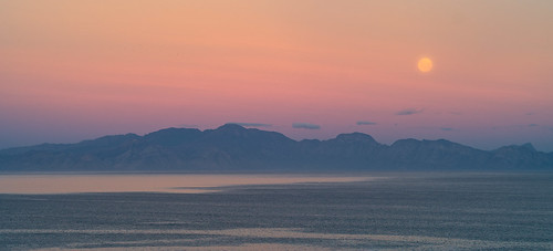 Moonrise over False bay