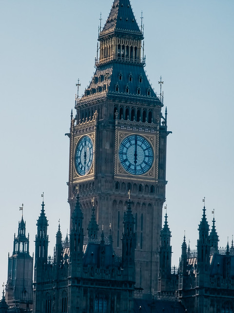 Close-up of Big Ben Clock Tower in London