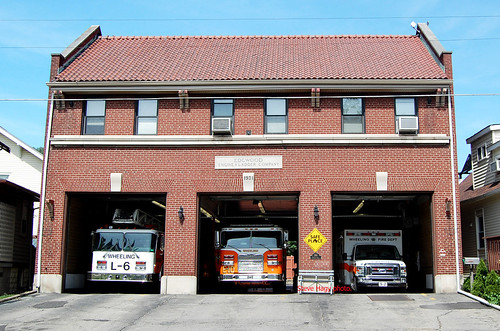 Wheeling WV Station 10 by kyfireenginephoto, Wheeling WV Station 10
298 Poplar Avenue (Edgwood)
Constructed 1931
Engine 10 - Ladder 6 (Spare) - S