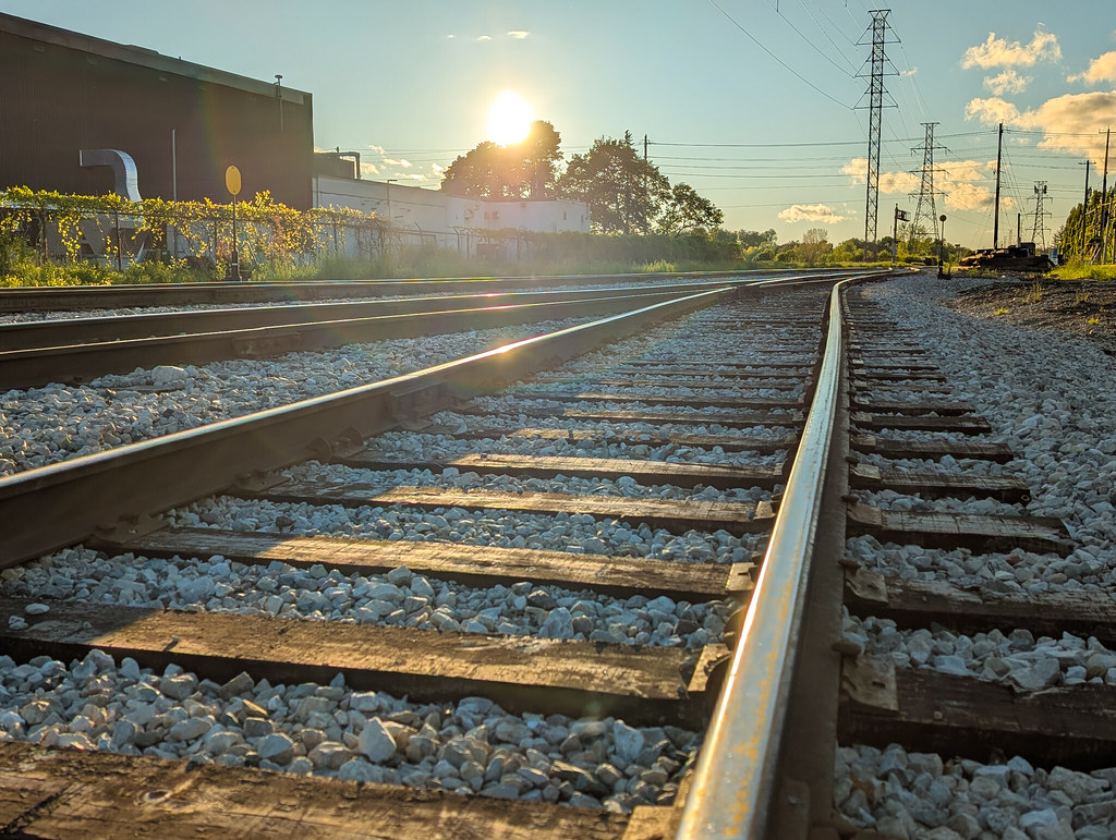 Railway in the evening glow | CPR tracks with sun setting in… | Flickr
