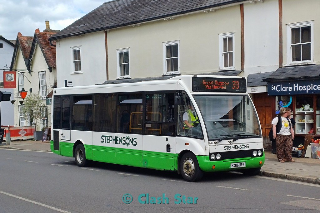 Stephenons Bus Stephensons of Essex Route 313 | 327 MX06BPZ | Optare Solo… | Flickr