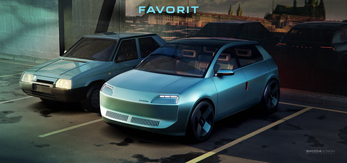Škoda revela novo Favorit elétrico em homenagem a ícone dos anos 80
