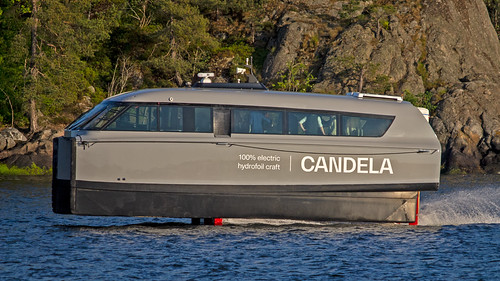 A Candela P12 electric hydrofoiling boat | by Franz Airiman