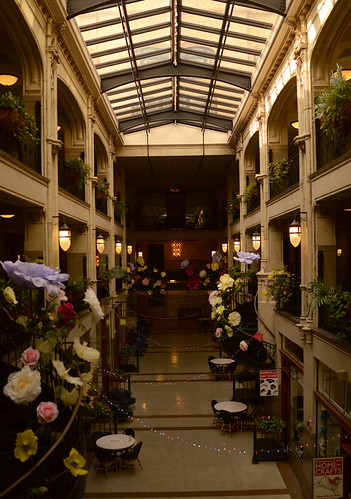Grove Arcade near sunset by radargeek, Flower arrangements by @studiofloradiva 

downtown Asheville, NCasheville nc northcarolina 2025 grov