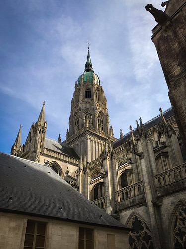 Another view of the Cathédrale Notre-Dame de Bayeux. Bayeux, Normandy, France, June 1, 2019. by chinese johnny, autobiographical documentaryphotography documentary europe european france french iphone iphoneonly
