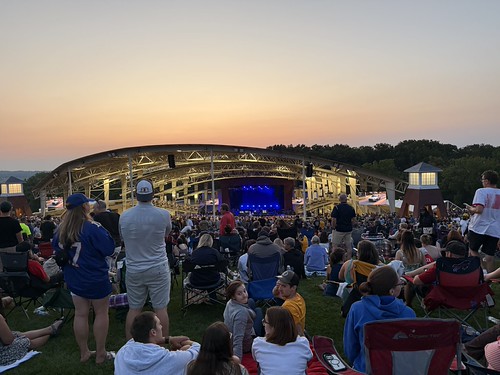At CMAC for The Killers by MattCC716, Both kid's first concertcmac amphitheater concert lawn outdoorconcert canandaiguany sunset bigcrowd
