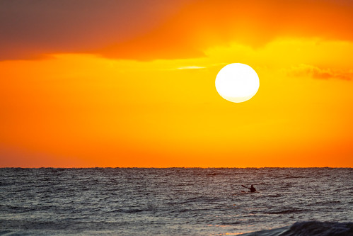 Paddling to the Sunrise by Tom Ramsey, atlanticocean beach canon northcarolina pendercounty surfcity topsailbeach topsailisland kayak natur