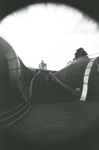 Walking up the stairs