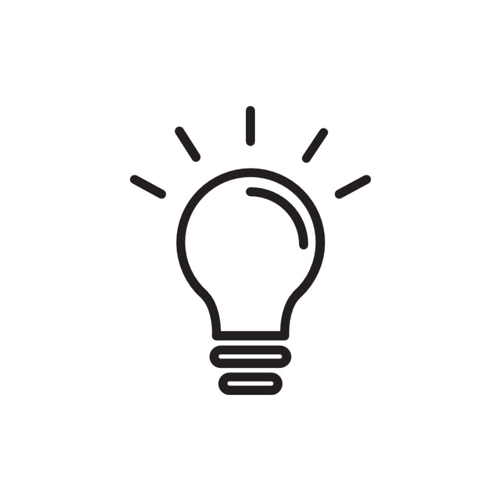 An icon of a lightbulb