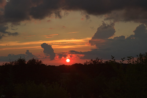 crimson descent by do-photo, sunset sky colors clouds crimson red sun evening midwest glow cloud gold golden hour