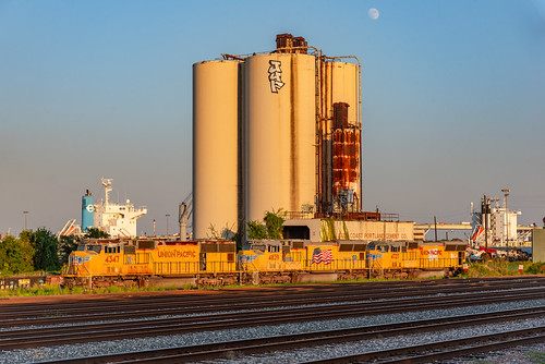 Still Stored at Booth by Christopher Parma, UP's Booth Yard, near the upper reaches of the Houston Ship Channel, doesn't see as much action as i