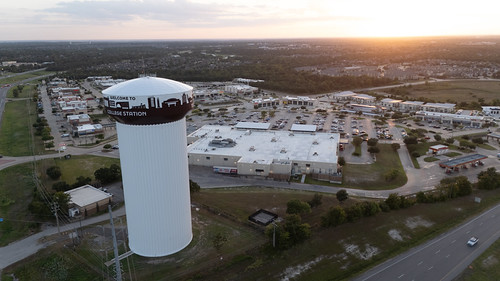 Tower Point Sunset-26 by City of College Station, defaultaerial collegestation watertower