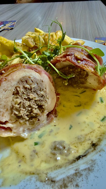 Highland Chicken dinner during the NC500 trip