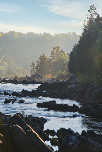 Light fog on the St. Louis River by Casual Camera Collector, Jay Cooke State Park, near Carlton, MNfog atmosphere luminarneo stlouisriver minnesota rock water sk