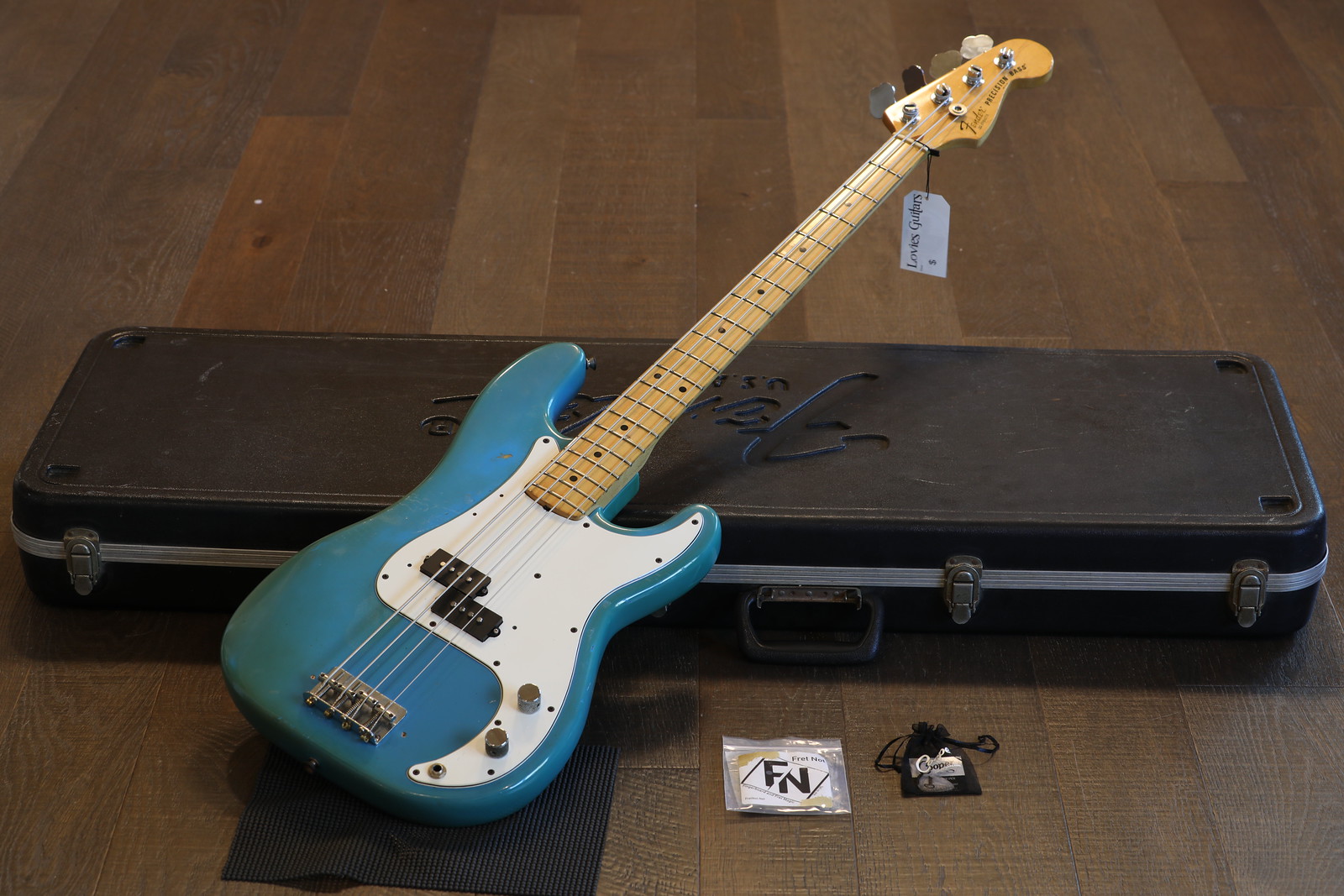 Rare! 1979 Fender Precision Bass Maui Blue + OHSC | Lovies Guitars