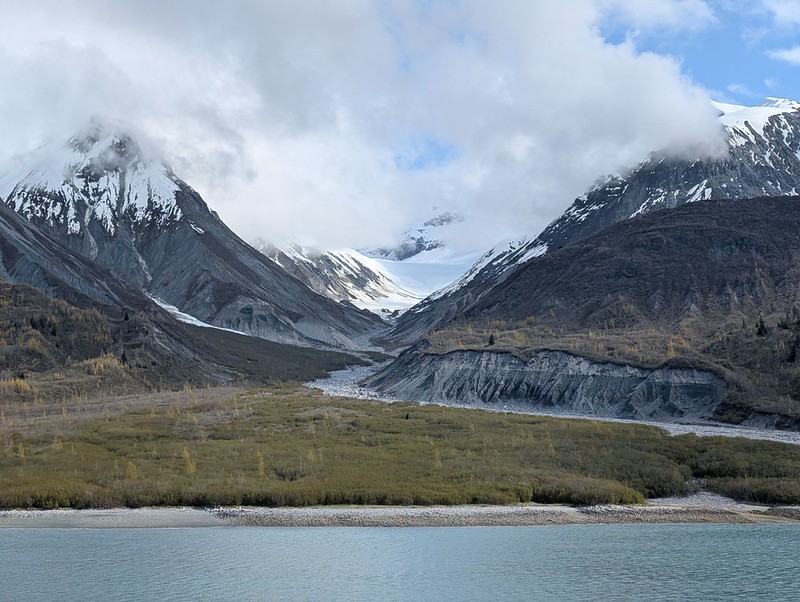 Off to starboard in a valley along the Tarr Inlet was an icy Arm of the Rendu Glacier
