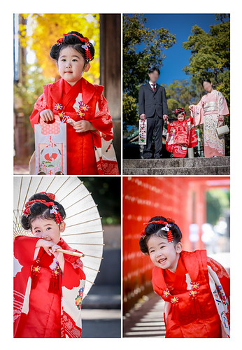 瀬戸市の深川神社で七五三のロケーション撮影 日本髪