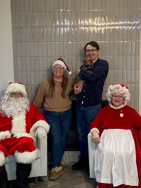 Ali and Thomas with Santa