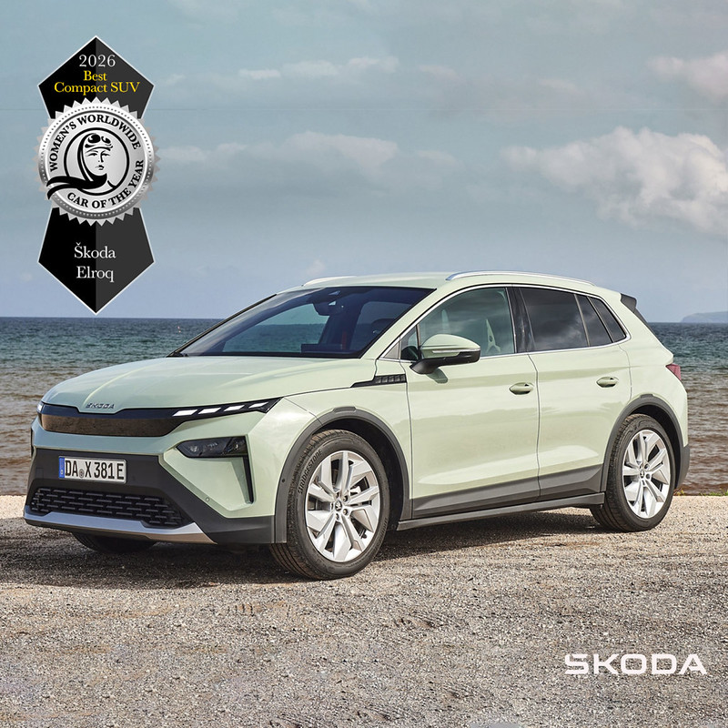ŠKODA ELROQ ELEITO MELHOR SUV COMPACTO NOS PRÉMIOS WOMEN’S WORLDWIDE CAR OF THE YEAR 2026