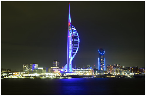 Spinnaker Tower and HMS Temeraire Sports Ground