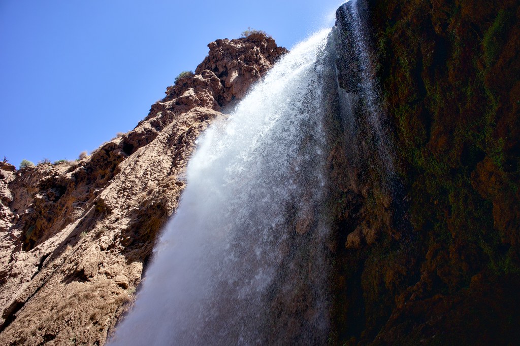 Salto de agua de Ouzoud desde el barco