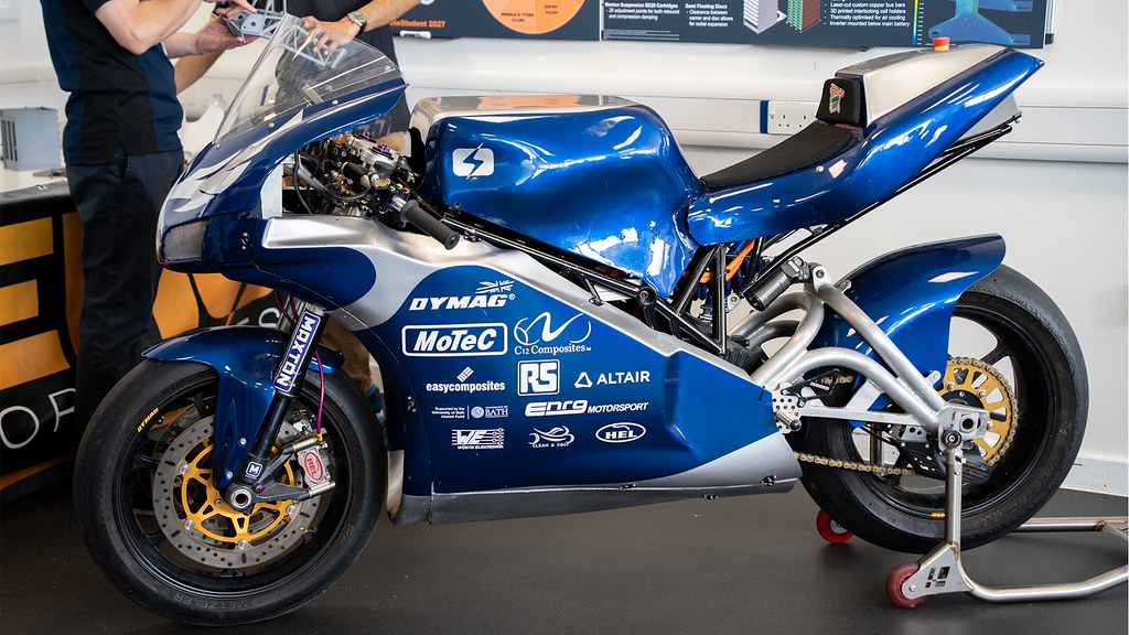 A photograph of the Team Bath Zero bike