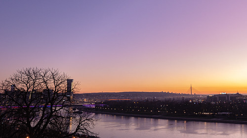 Sunset in Belgrade