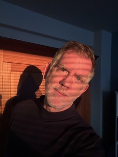 Paul selfie at home, winter sunset, Georgetown, Washington, D.C.
