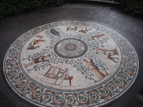 Floor Mosaic in Roman Gardens