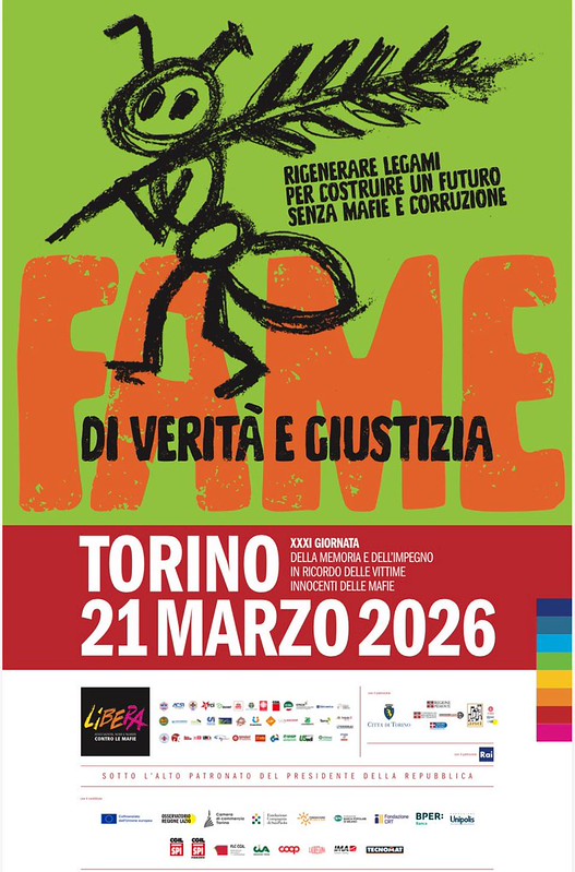 LIBERA CONTRO LE MAFIE - TORINO 21 marzo 2026