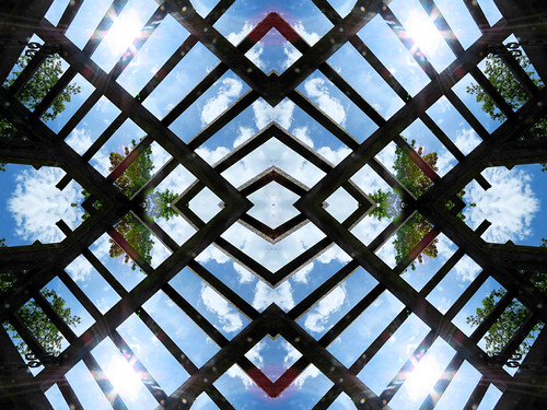Bench Trellis + Sky  Quadrant Kaleidoscope (12) | by Roger's quadrant kaleidoscopes