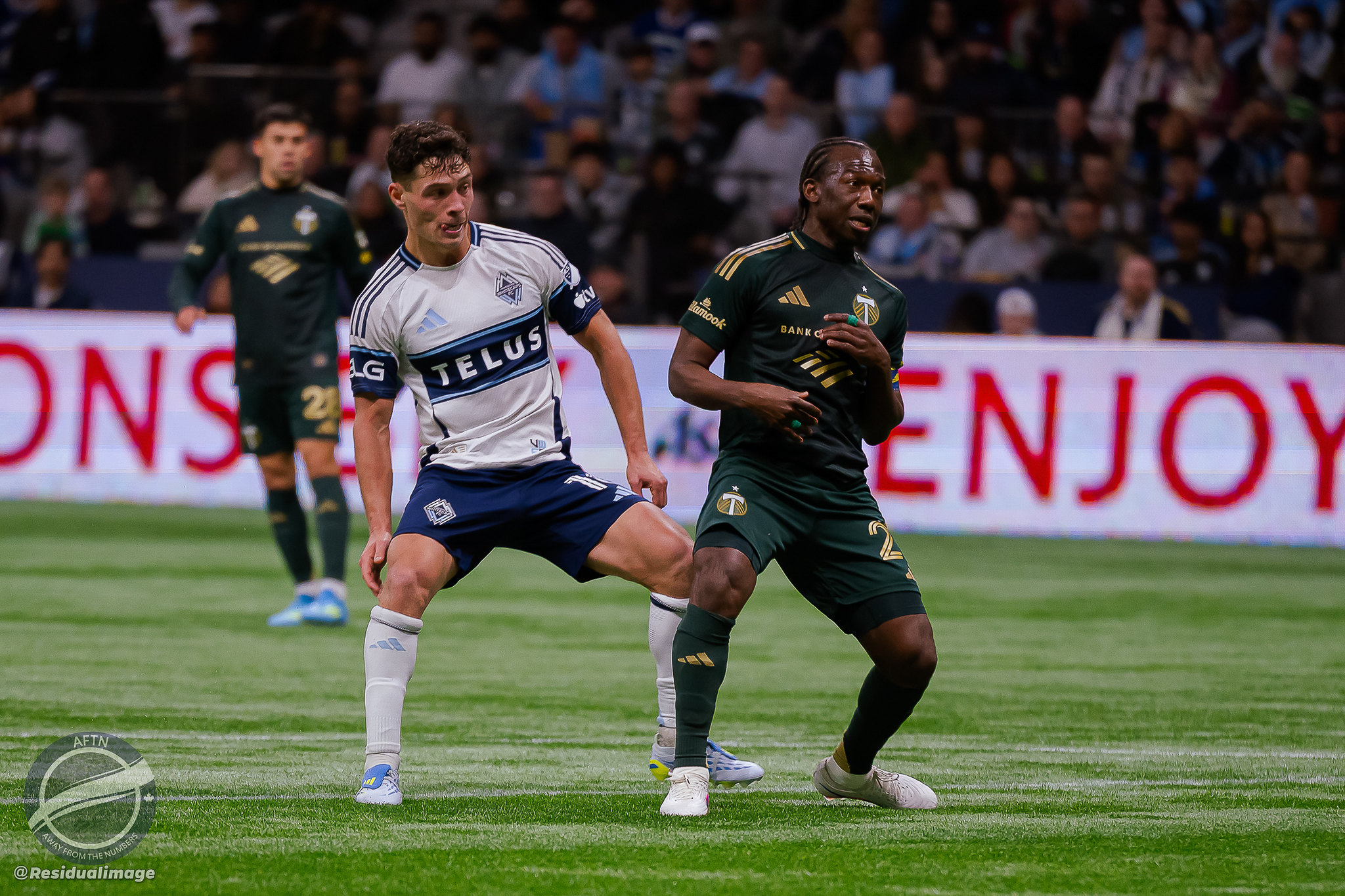 Sebastian Berhalter (# 16) Vancouver Whitecaps Midfielder scores the game winning goal at the death