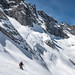 skiing to Forno Glacier