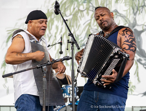 Dwayne Dopsie & the Zydeco Hellraisers at French Quarter Fest 2026. Photo by Ira Sockowitz.