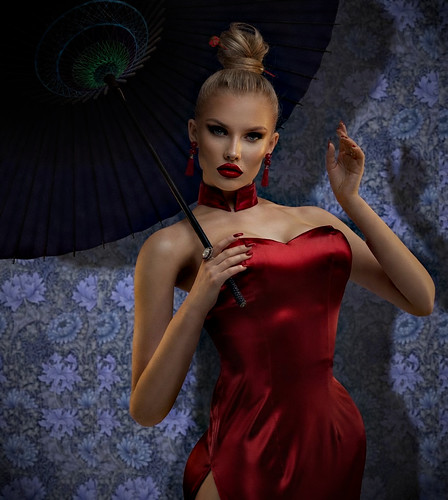 Red Silk & Parasol | by Lilith LaFay