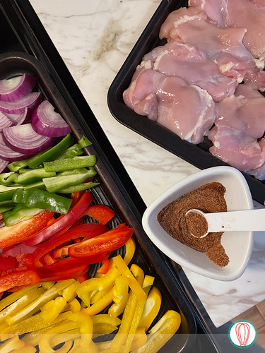 Sheet Pan Chicken Thigh Fajitas