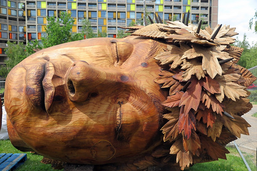 Gaia, or Mother Nature by chainsaw artist Chris Wood