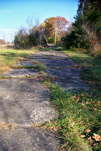 Abandoned Illinois National Road by Jim Grey, Bits from old US 40 -- the National Road -- in Illinois.brick abandoned illinois nationalroad