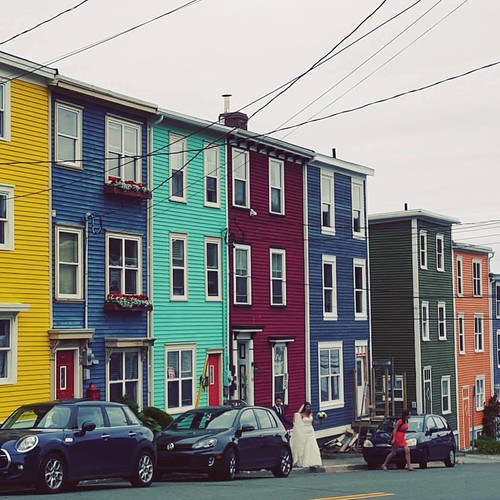 Jellybean row of houses, St. John's, Newfoundland