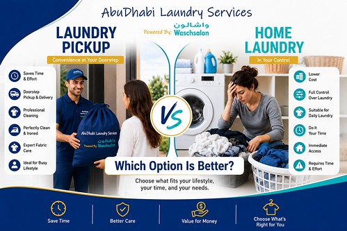 featured image of Laundry Pickup vs Home Laundry | by abudhabilaundry3