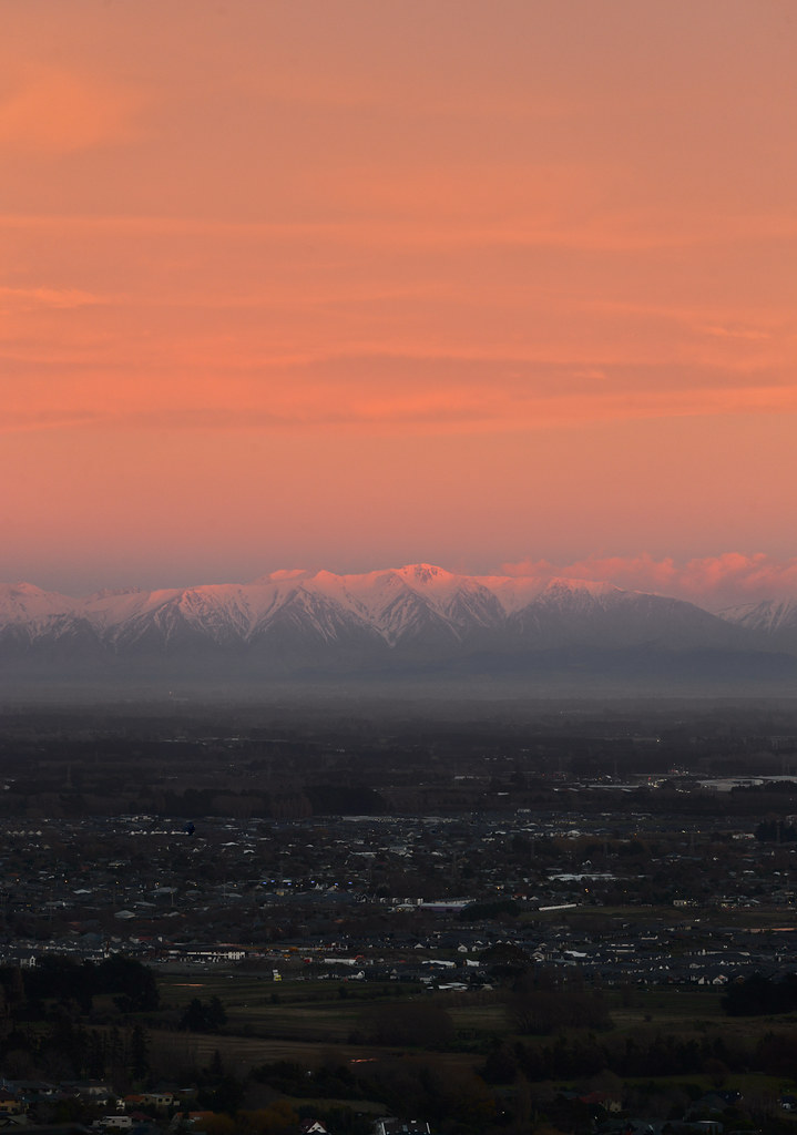 Pink sky in the morning