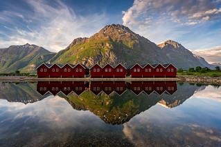 Flickr photo: Red Boathouses - Sunndalsøra