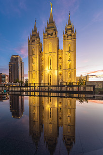 Flickr photo: Golden Hour View of the Salt Lake Temple in Utah