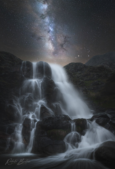 Milky Way and Waterfall Milky Way and Waterfall