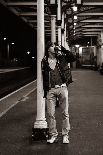 Waiting for the train