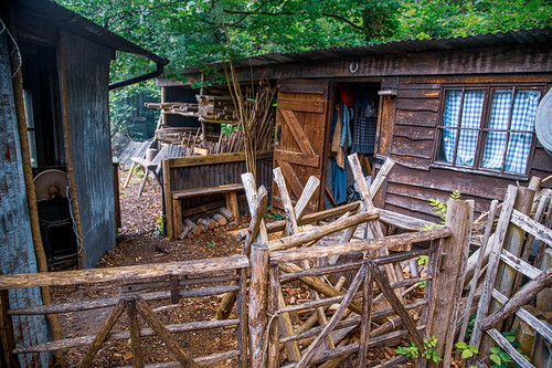 Woodland Shed with Rustic Corral